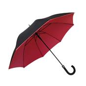 Parapluie droit - automatique - double toile -Noir&Rouge