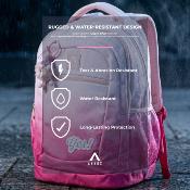Sac à dos scolaire Annox NextGen - 30 x 19 x 46 cm - 26 L - Rose/Blanc