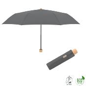 Parapluie pliant et écologique - Fait de plastique recyclé - Ouverture manuelle - Large protection 96 cm - Gris ardoise