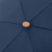 Parapluie de poche pliable - Avec sac assorti en tissu et liège - Ultraléger et compact - Bleu profond