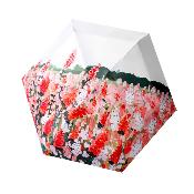 Mini Parapluie Pliant avec Revêtement UV - Léger et Compact - Fleurs rouges