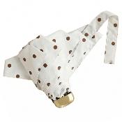 Mini Parapluie Pliant pour Femme - Parapluie cinq Plis - Ultra Léger et Compact - Motif à pois