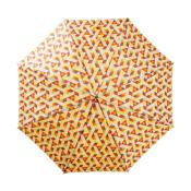Parapluie droit pour femme - Parapluie à ouverture Automatique - Jaune avec motifs géométriques