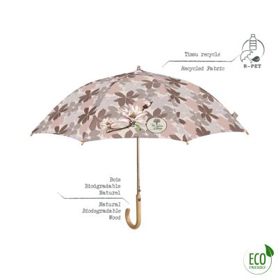 Parapluie écologique automatique - Fait de plastique recyclé - Large protection de 102 CM de diamètre - Motif orchidée