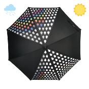 Grand parapluie automatique à effet changeant de couleur - Arc-en-ciel