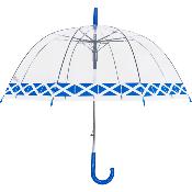 Parapluie transparent cloche - avec drapeau écossais