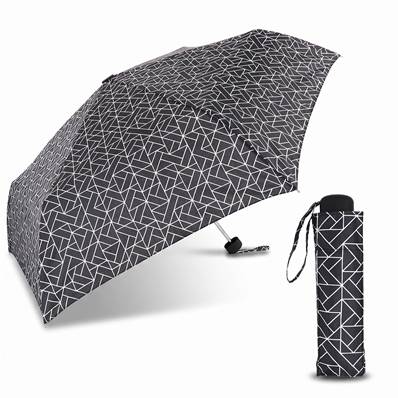 Parapluie Pliant Ultraléger et Compact pour Femme - Monochrome - Motif Polygonal
