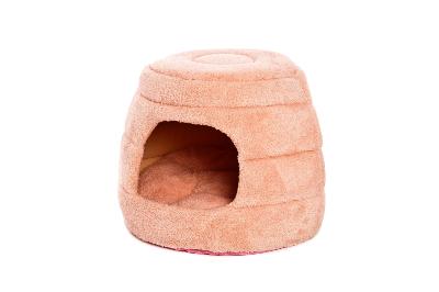 Ferribiella – Terrier Doux pour Chiens et Chats – Espace De Repos Cosy et Protecteur – Taille Compacte – 43 x 43 x 35 cm – Rose