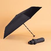 Parapluie pliant ultraléger et slim pour femmes - Résistant au vent - Avec protection UV - Noir