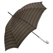 Parapluie long femme - Parapluie à ouverture automatique - Noir avec motif losanges