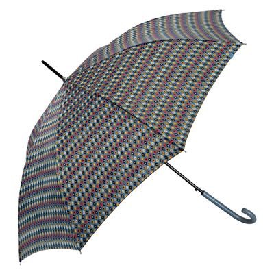 Parapluie long femme - Parapluie à ouverture automatique - Bleu avec motif losanges