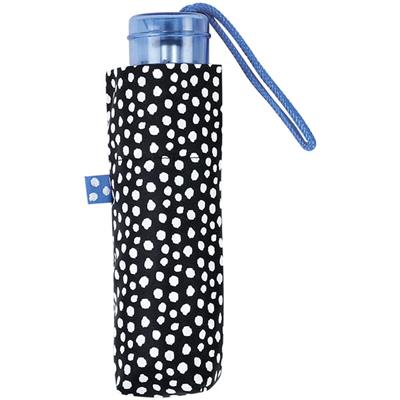Mini parapluie pour femme - Noir avec pois blancs