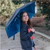 Parapluie pliant anti UV Smati - Résistant au vent - Ouverture et fermetures automatiques - Noir et bleu