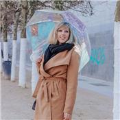 Parapluie cloche transparent femme irisé
