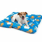 Duvoplus – Panier rafraîchissant Les Schtroumpfs pour chien et chat, idéal pour éviter la surchauffe lors des fortes chaleurs – Taille L – 91x76 cm – Bleu