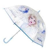 Parapluie enfant transparent - Parapluie fille - Poignée bleue - Elsa