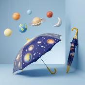 Parapluie Long pour Enfants - Ouverture Automatique - Extérieur imprimé - Planètes