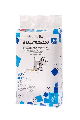 Ferribiella – Alèses Easy pour Chiens et Chiots – Protection Hygiénique et Absorption Élevée – 8 x 15 Pièces – 60 x 90 cm