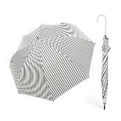 Grand Parapluie automatique pour femme - Blanc à rayures noires