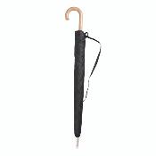 Parapluie Long pour Femme et Homme - 8 Baleines en fer - Grande toile de 103 cm - Livré avec un étui Assorti - Résistant au vent - Noir