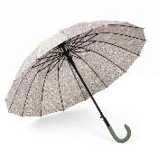 Parapluie Long pour Femme - Système d'ouverture Automatique - 16 Baleines en Fibre de Verre - Grande Protection de 105 cm - Résistant au vent - Vert Clair