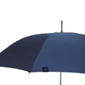 Parapluie droit de luxe - 10 baleines - Résistant au vent - Poignée en Bamboo - Bleu