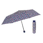 Mini parapluie pliant pour femme - Résistant au vent - Motif géométrique