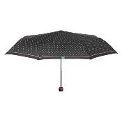 Mini parapluie pliant femme - Ultra léger et compact 291 GR - Noir à pois