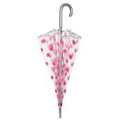 Parapluie cloche Femme - Ouverture Automatique - Pois Rose