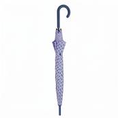 Grand parapluie automatique - Résistant au vent - Poignée incurvée - À pois - Violet