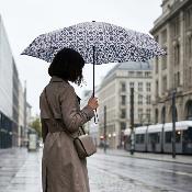 Mini parapluie pliant - Ouverture et fermeture automatiques - Poignée à molette - Ultra Léger et Ultra Minuscule - Nœud de liaison
