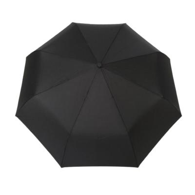 Parapluie pliant et écologique pour femmes et hommes - Ouverture et fermeture automatiques - 8 baleines en fibre de verre - Poignée incurvée - Noir