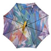 Grand parapluie automatique - Avec poignée courbée en bois - Franz Marc Birds