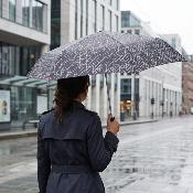 Parapluie Pliant Ultraléger et Compact pour Femme - Monochrome - Motif Polygonal