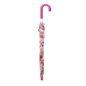 Parapluie transparent enfant avec imprimé lions mignons - Poignée rose