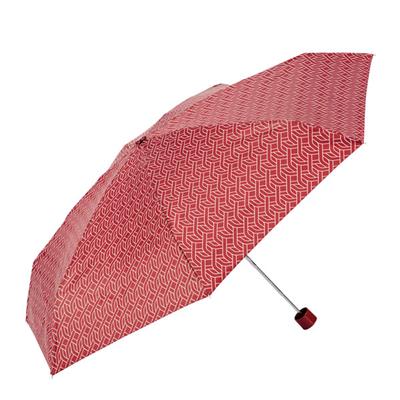 Mini parapluie femme - Résistant au vent - Housse en liège - Rouge