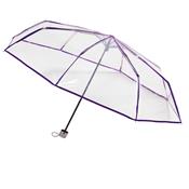 Parapluie pliant transparent pour femme - Bordure violette - reduced
