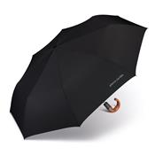 Parapluie pliant pour homme PIERRE CARDIN - Ouverture et fermeture automatiques - Poignée bois - Noir