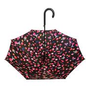 Parapluie droit automatique - Large Diamètre - pétales de roses