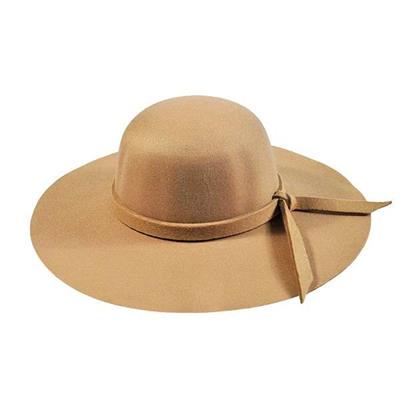 Chapeau capeline femme 100% laine - beige