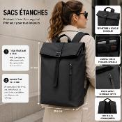 Sac à dos Annox Casual Laptop - 29,5 x 11 x 45 cm - 13,5 L - Noir