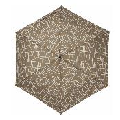 Parapluie pliant femme et homme - Léger et compact - Noir avec motif de bordure
