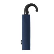 Parapluie pliant compact automatique pour hommes et femmes - Poignée incurvée - Bleu marine