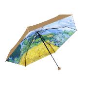 Parapluie pliant - leger - extérieur en or avec toile paysage et sac assorti