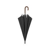 Parapluie golf pour homme - Système d'ouverture automatique - Grande protection de 120 cm - Avec poignée courbée en bois - Noir