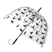 Parapluie droit cloche transparent - Chats noirs
