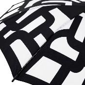 Parapluie automatique grand format - Protection optimale de 104 cm de diamètre - Résistant au vent - Poignée en plastique cristallisé - Graphique - Noir