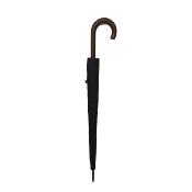 Parapluie droit automatique pour femme - Poignée en bois - Noir