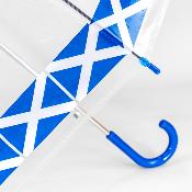 Parapluie transparent cloche - avec drapeau écossais