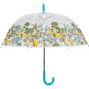 Parapluie transparent cloche - avec bordure citrons